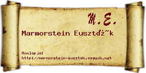 Marmorstein Euszták névjegykártya